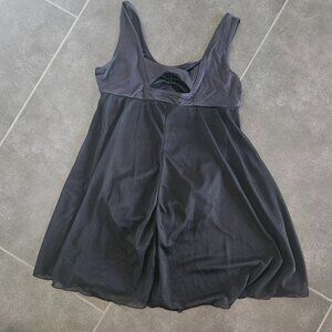 Capezio Black overlay shear Leotard - Child Large